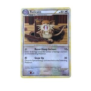 Raticate 34/90 Uncommon Pokemon Card 2010 HeartGold SoulSilver HGSS